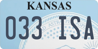 KS license plate 033ISA