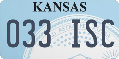 KS license plate 033ISC
