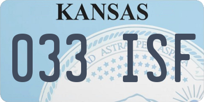 KS license plate 033ISF