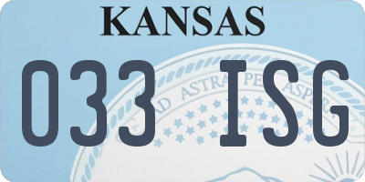 KS license plate 033ISG