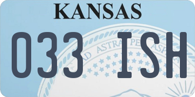 KS license plate 033ISH
