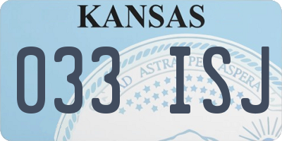 KS license plate 033ISJ