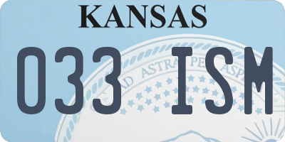 KS license plate 033ISM