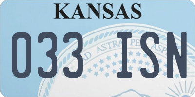 KS license plate 033ISN