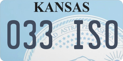 KS license plate 033ISO