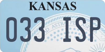 KS license plate 033ISP