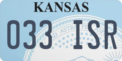 KS license plate 033ISR