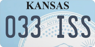 KS license plate 033ISS