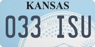 KS license plate 033ISU