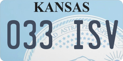 KS license plate 033ISV