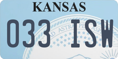 KS license plate 033ISW