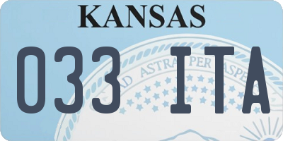 KS license plate 033ITA