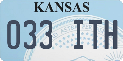 KS license plate 033ITH