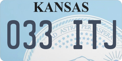 KS license plate 033ITJ