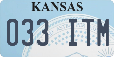 KS license plate 033ITM