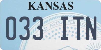 KS license plate 033ITN