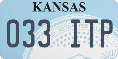 KS license plate 033ITP