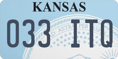 KS license plate 033ITQ
