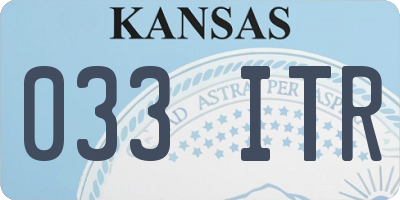 KS license plate 033ITR