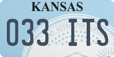 KS license plate 033ITS