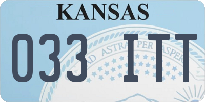 KS license plate 033ITT