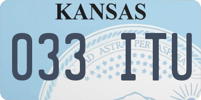 KS license plate 033ITU
