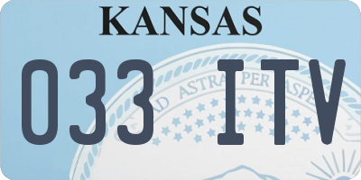 KS license plate 033ITV
