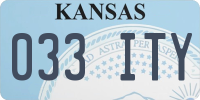 KS license plate 033ITY
