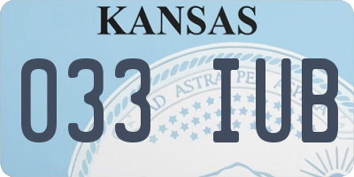 KS license plate 033IUB