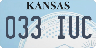 KS license plate 033IUC
