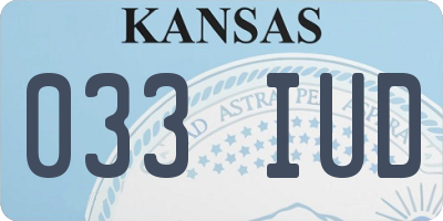 KS license plate 033IUD