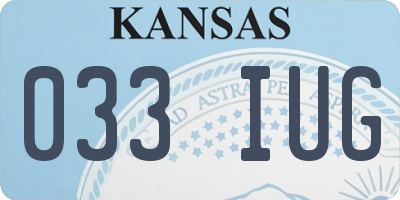 KS license plate 033IUG