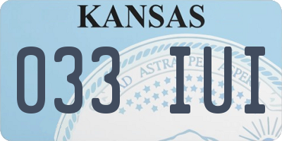KS license plate 033IUI