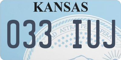 KS license plate 033IUJ