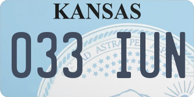 KS license plate 033IUN
