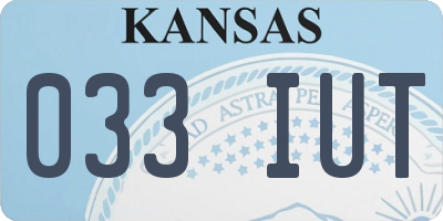 KS license plate 033IUT
