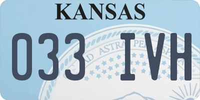 KS license plate 033IVH