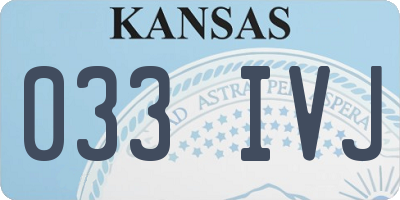 KS license plate 033IVJ