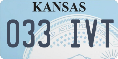 KS license plate 033IVT
