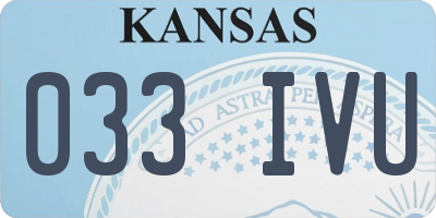 KS license plate 033IVU