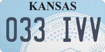 KS license plate 033IVV