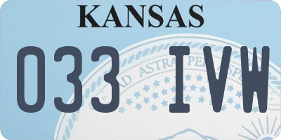 KS license plate 033IVW