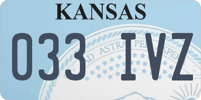 KS license plate 033IVZ