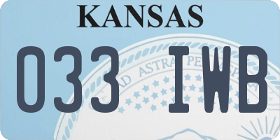 KS license plate 033IWB