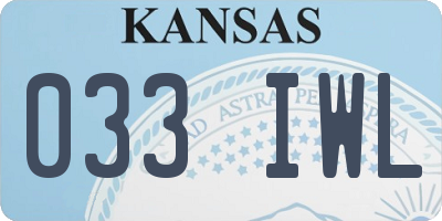 KS license plate 033IWL
