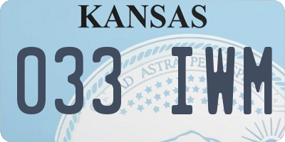 KS license plate 033IWM