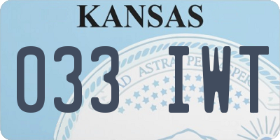 KS license plate 033IWT