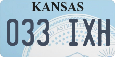 KS license plate 033IXH