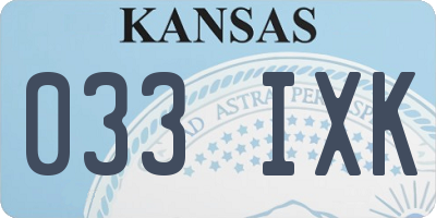 KS license plate 033IXK