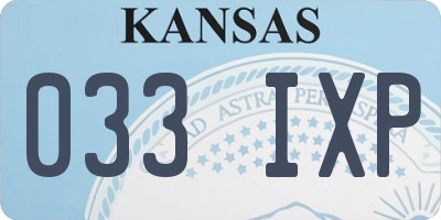 KS license plate 033IXP